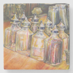 Ideography of Golden Light Stone Coaster
