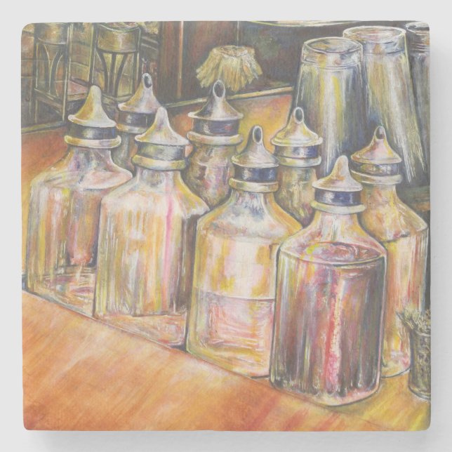 Ideography of Golden Light Stone Coaster (Front)