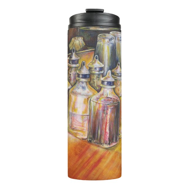 Ideography of Golden Light Thermal Tumbler (Front)