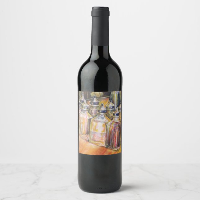 Ideography of Golden Light Wine Label (Front)