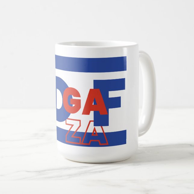 IDF and IDGAF concept Israeli Palestine conflict Coffee Mug (Front Right)