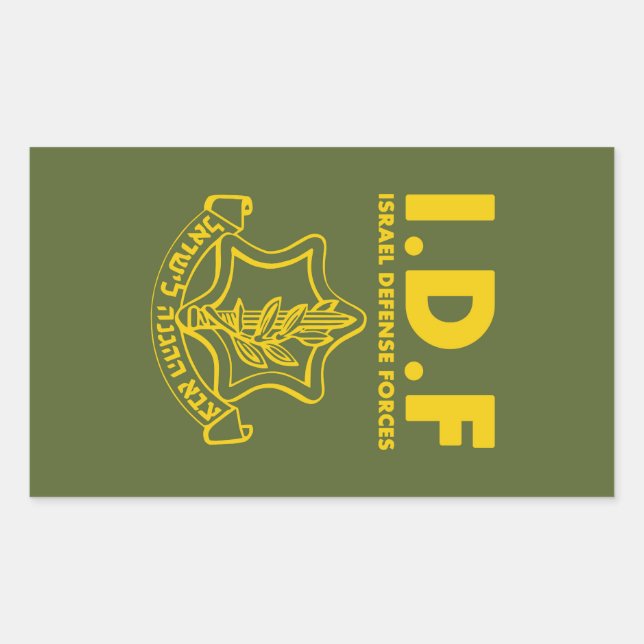 IDF Israel Defence Forces - ENG Rectangular Sticker (Front)
