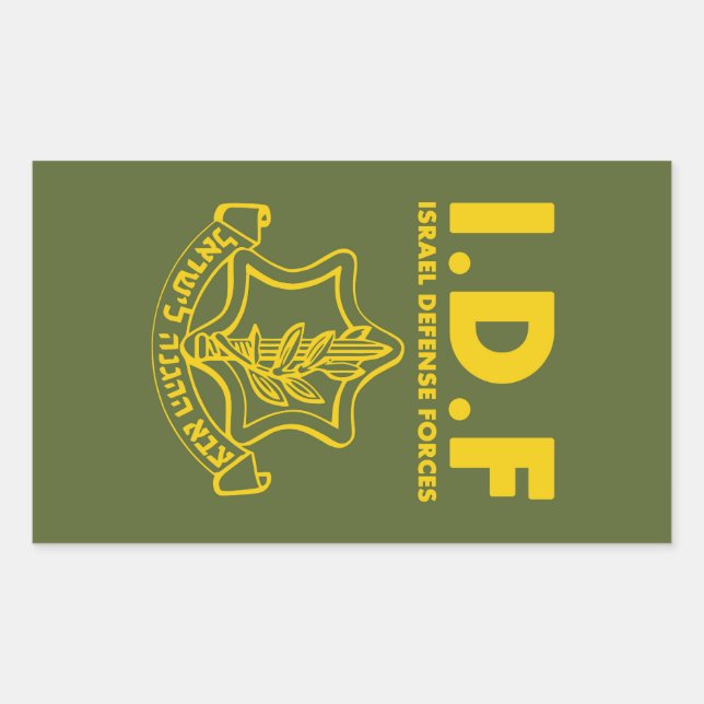 IDF Israel Defence Forces - ENG Rectangular Sticker (Front)