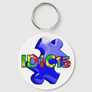 IDIC15 Keychain Blue Puzzle
