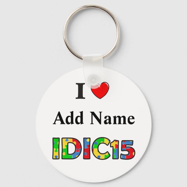 IDIC15 Keychain I Love Customise (Front)