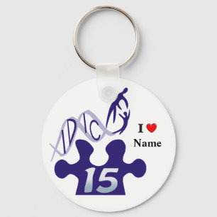 IDIC15 Love Blue Puzzle Keychain Customise Dup15q