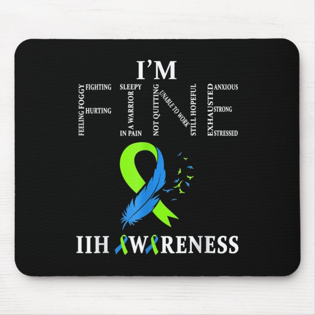 Idiopathic Intracranial Hypertension Awareness Iih Mouse Mat (Front)