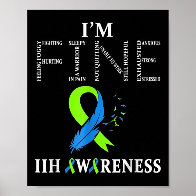 Idiopathic Intracranial Hypertension Awareness Iih Poster (Front)