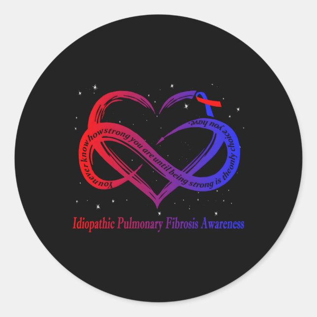 Idiopathic Pulmonary Fibrosis Warrior Classic Round Sticker (Front)