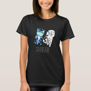 Idiot Blue Cow Mascott T-Shirt