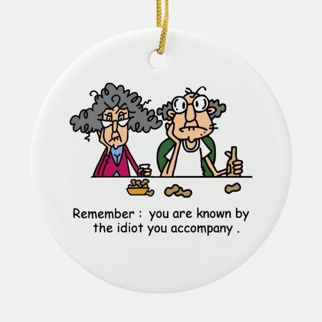 Idiot Company Ceramic Tree Decoration (Front)