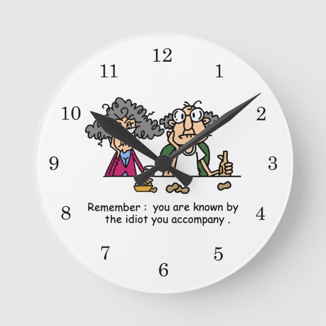 Idiot Company Round Clock (Front)