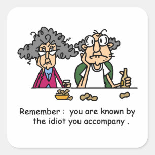 Idiot Company Square Sticker