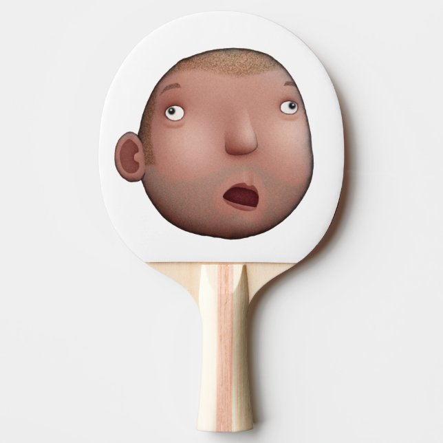 Idiot Face Ping Pong Paddle (Front)