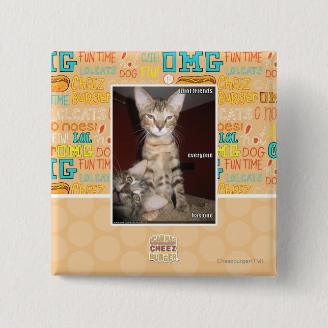 Idiot Friends 15 Cm Square Badge (Front)