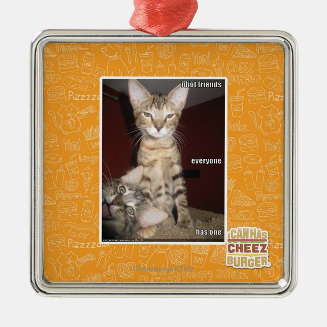 Idiot Friends Metal Tree Decoration (Front)