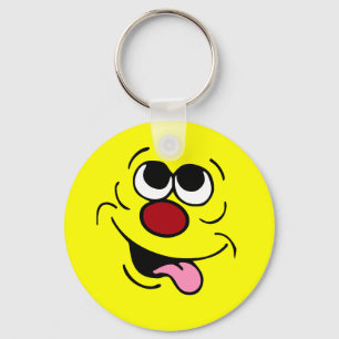 Idiotic Face Grumpey Key Ring