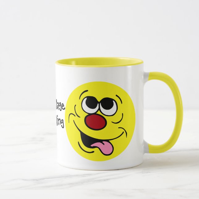Idiotic Face Grumpey Mug (Right)