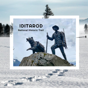 Iditarod Trail, Seward to Nome Trail Mile Zero  Postcard