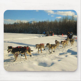 Iditarod Trail Sled Dog Race Mouse Mat