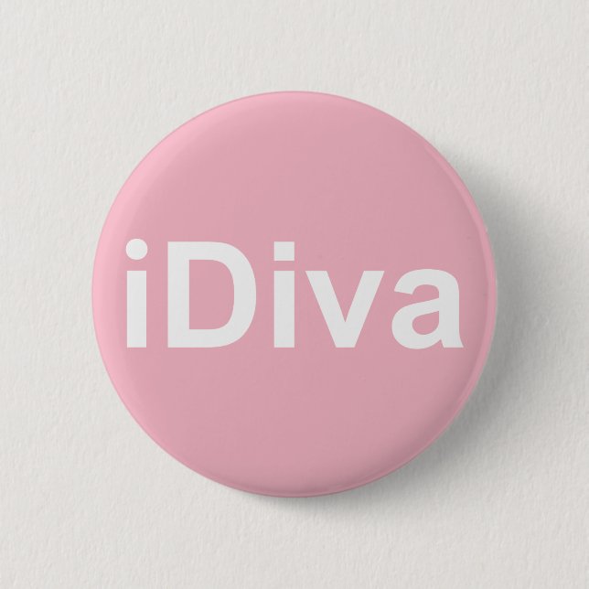iDiva not iPhone or iPad fun witty humorous Badge (Front)
