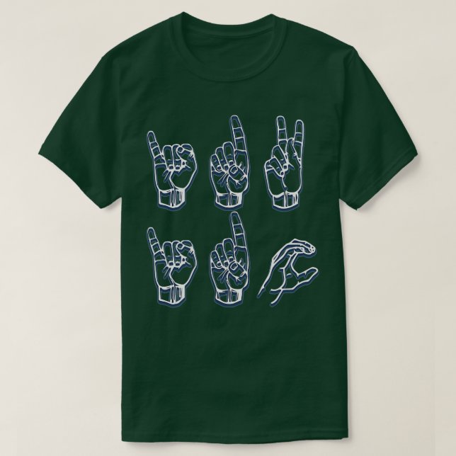 IDK and IDC American Sign Language T-Shirt (Design Front)