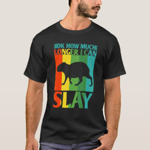 Idk How Much Longer I Can Slay Capybara Meme Vint T-Shirt