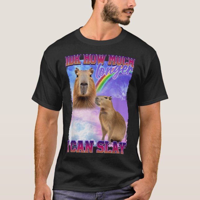 Idk How Much Longer I Can Slay Capybara  T-Shirt (Front)