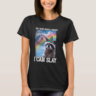 Idk How Much Longer I Can Slay Racoon T-Shirt