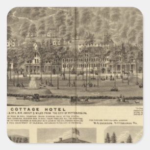 Idlewood Cottage Hotel near Pittsburgh Square Sticker