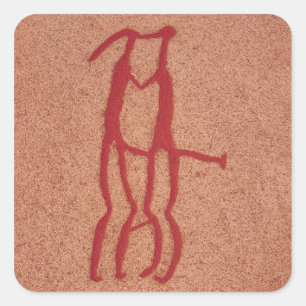 Idol couple square sticker