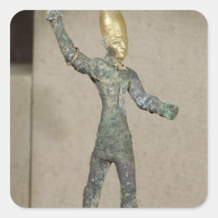 Idol of the god Baal, from Ugarit, Syria Square Sticker