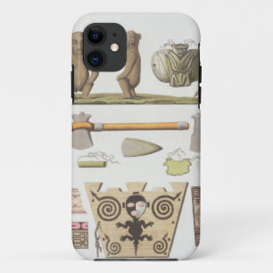 Idols of the Caribbeans (colour engraving) iPhone 11 Case