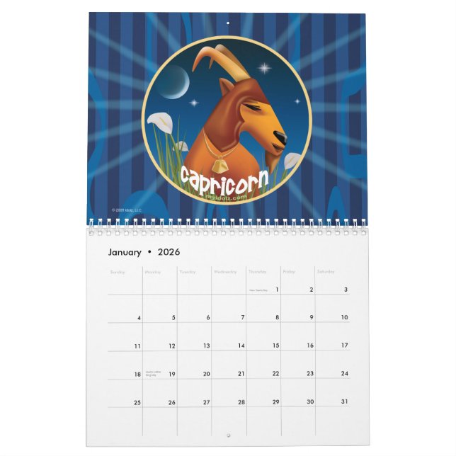 Idolz Zodiac Circle Calendar (Jan 2026)
