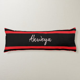 Idoma African tribe red and black stripes Body Cushion