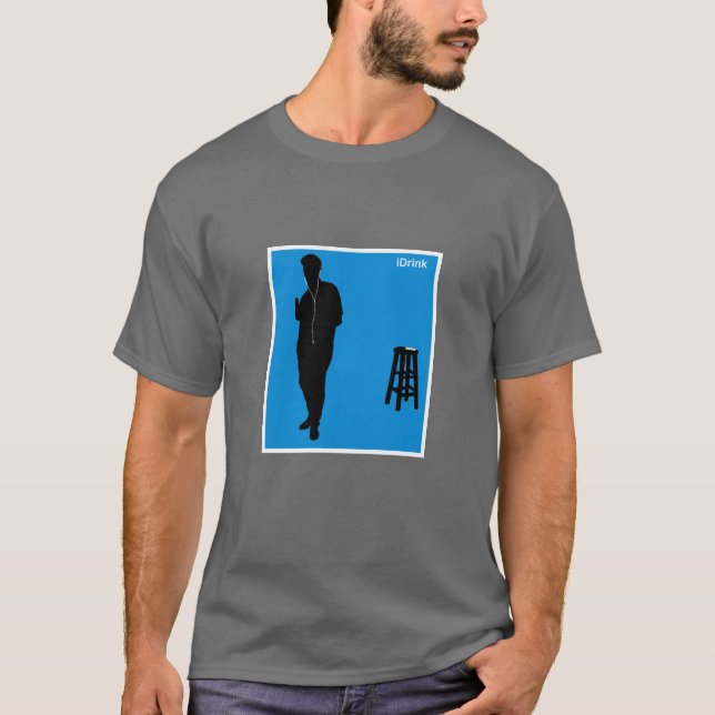 iDrink Tee - Grey Powell - Men's (black & grey) (Front)