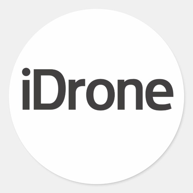 iDrone zone round sticker (Front)