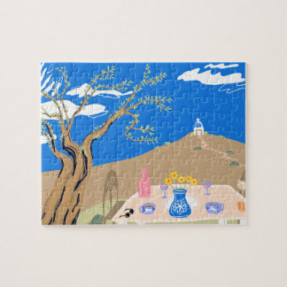 Idylic Greek Afternoon Slow Living Scenery Jigsaw Puzzle