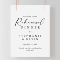 Idyllic Calligraphy Rehearsal Dinner Welcome 