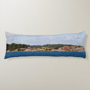 Idyllic coast landscape body cushion
