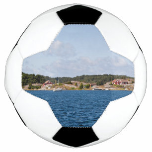 Idyllic coast landscape football