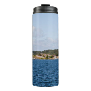 Idyllic coast landscape thermal tumbler