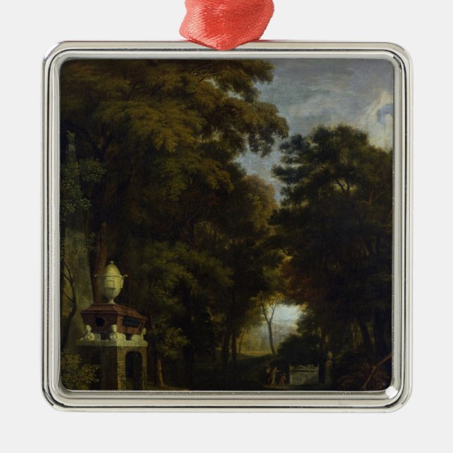 Idyllic Landscape Metal Tree Decoration (Front)