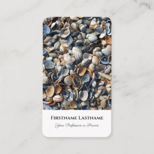 Idyllic sandy beach seashells life coaching expert business card