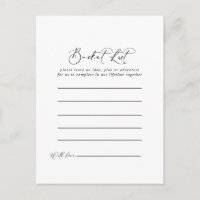 Idyllic Stylish Calligraphy Bucket List Cards