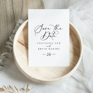 Idyllic Stylish Calligraphy Save the Date Postcard