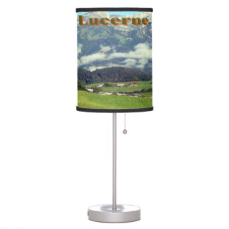Idyllic Swiss Countryside lampshade Desk Lamp