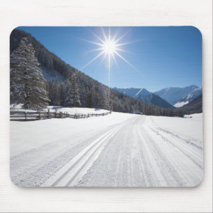 idyllic winter landscapes in the berwanger tal, mouse mat