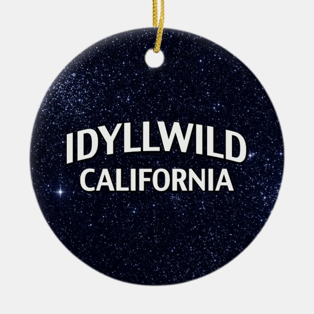 Idyllwild California Ceramic Tree Decoration (Front)