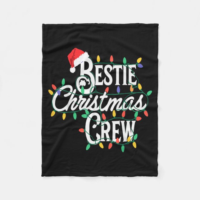 Ie Christmas Crew Funny Friend Matching Friends  Fleece Blanket (Front)